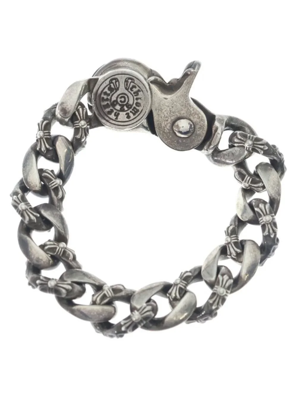 Chrome Hearts Fncy Chn Lnk Fancy Link Clip Bracelet 13 Links Silver